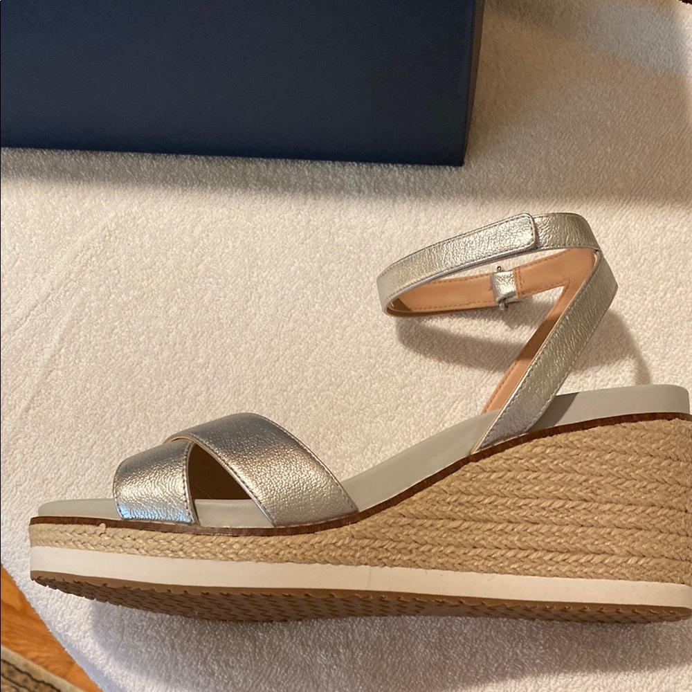 Cole Haan Metallic Wedge Sandals, new 🆕 n box